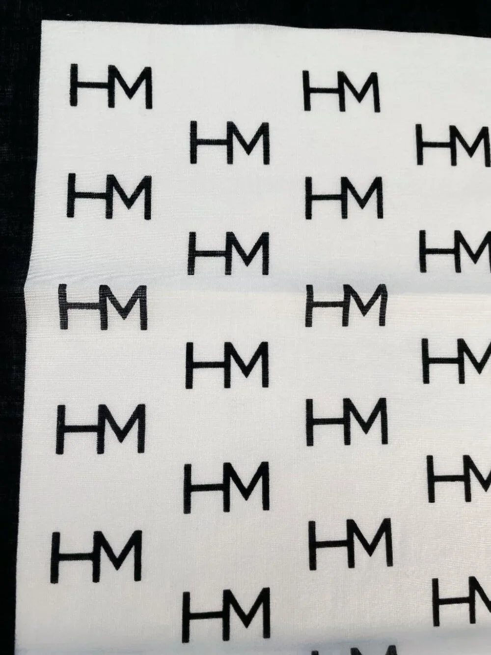 Vintage Hanae Mori HM Logo Cotton Handkerchief Scarf 16